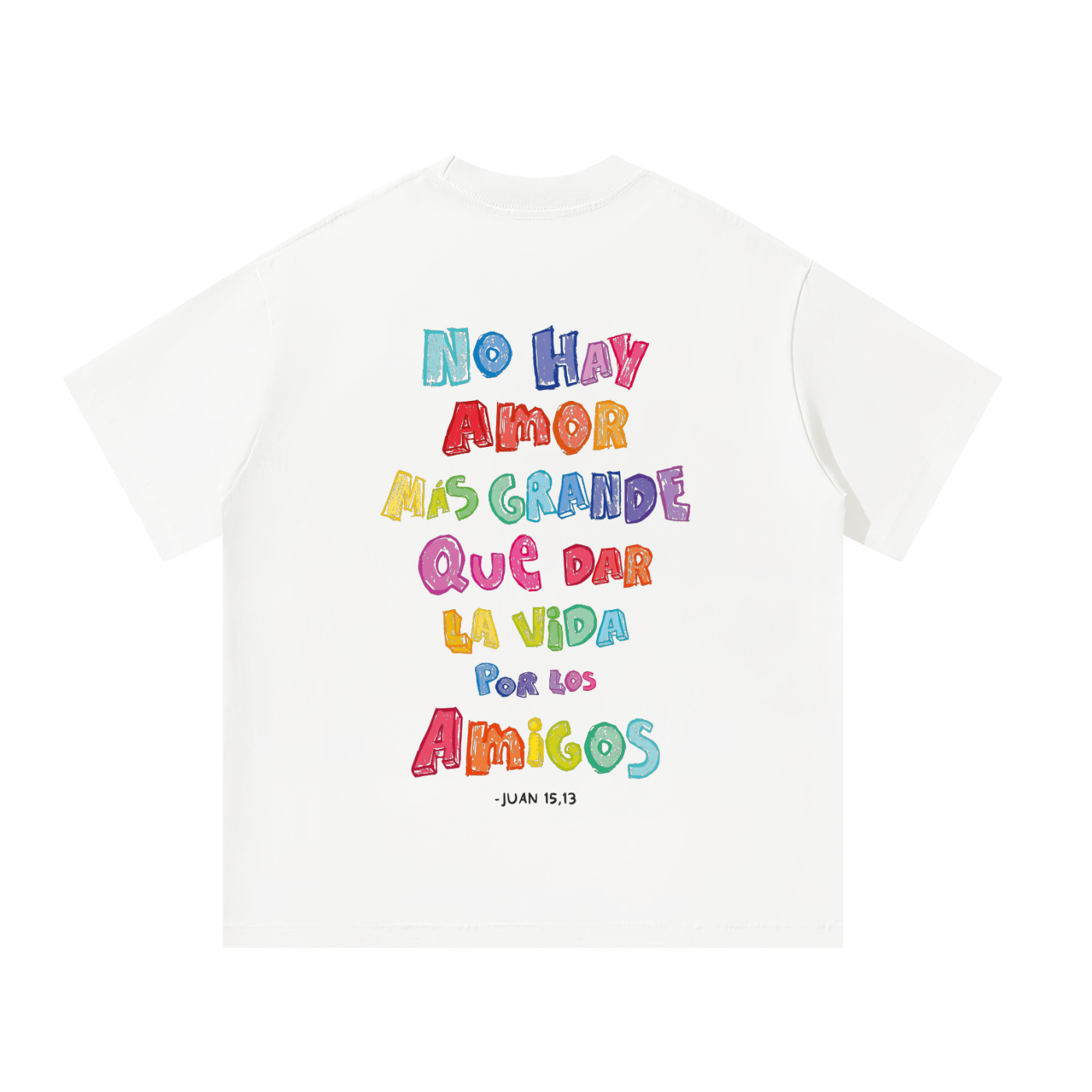 Playera "No hay Amor más Grande" Blanco | Hosanna