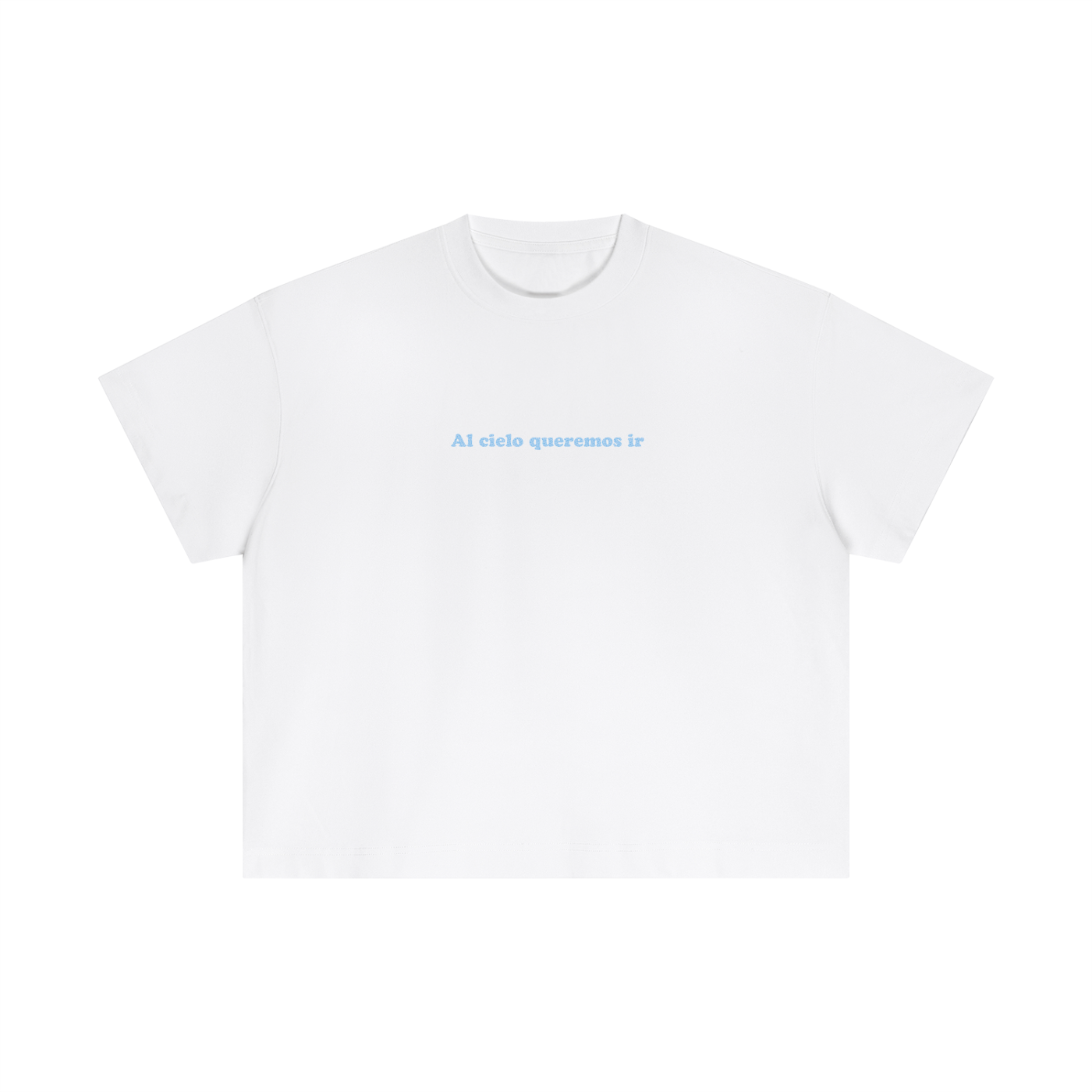 Boxy T-shirt "We want to go to heaven" | Hosanna
