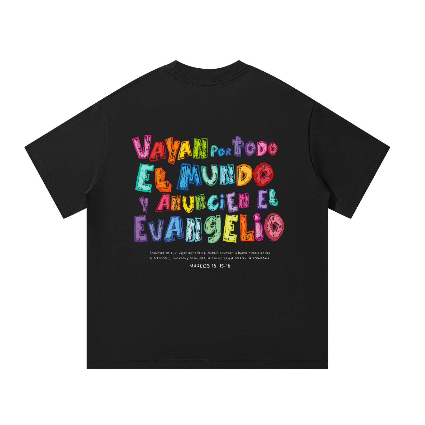 Playera "Vayan por todo el Mundo" Negra | Hosanna
