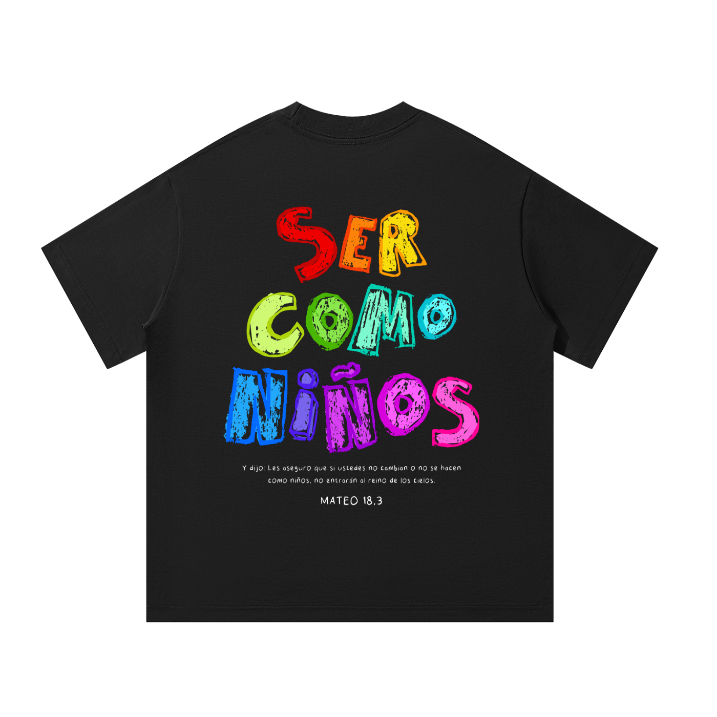 Playera "Ser como Niños" Negra | Hosanna