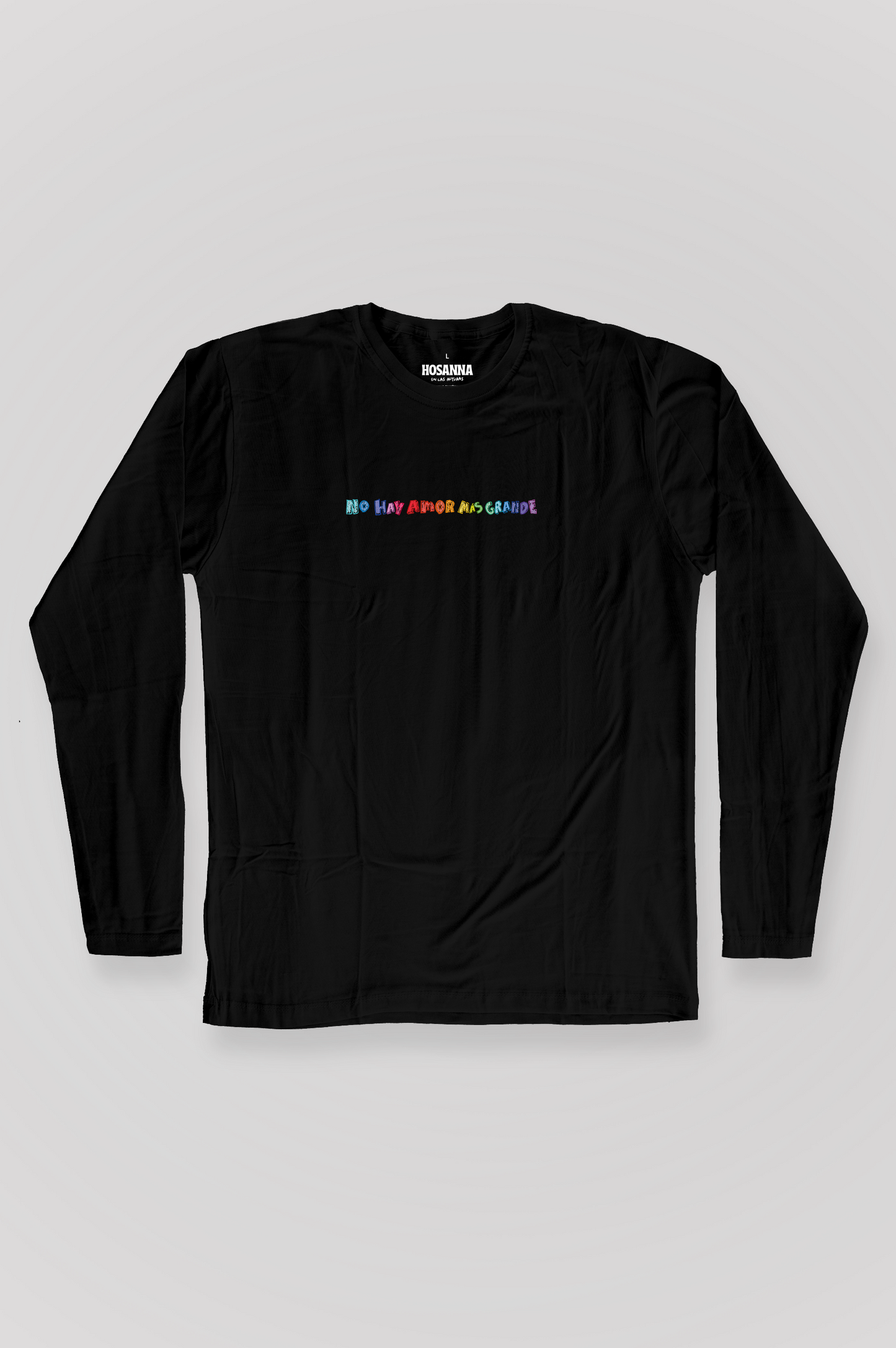 Playera manga larga DAR LA VIDA POR LOS AMIGOS Joyful Letters