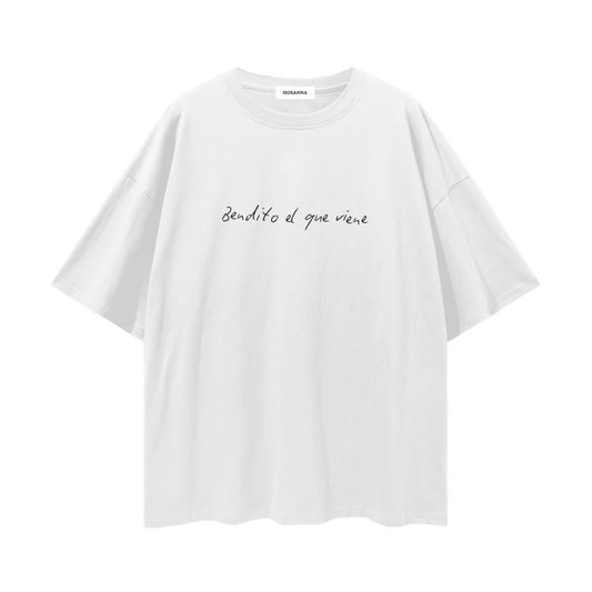 Playera "Bendito el que viene" Blanca | Hosanna