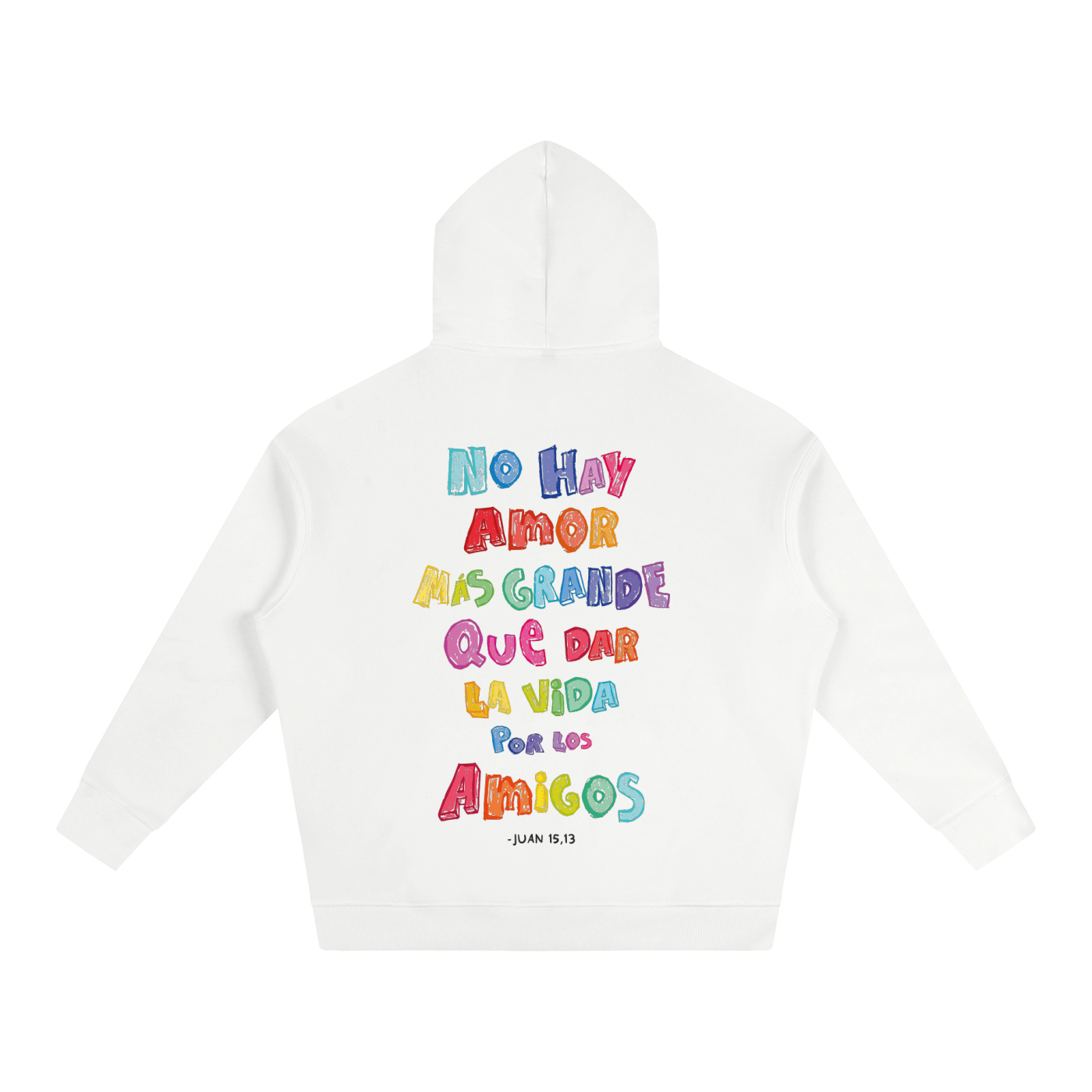 Hoodie "No hay amor mas grande" Blanca | Hosanna