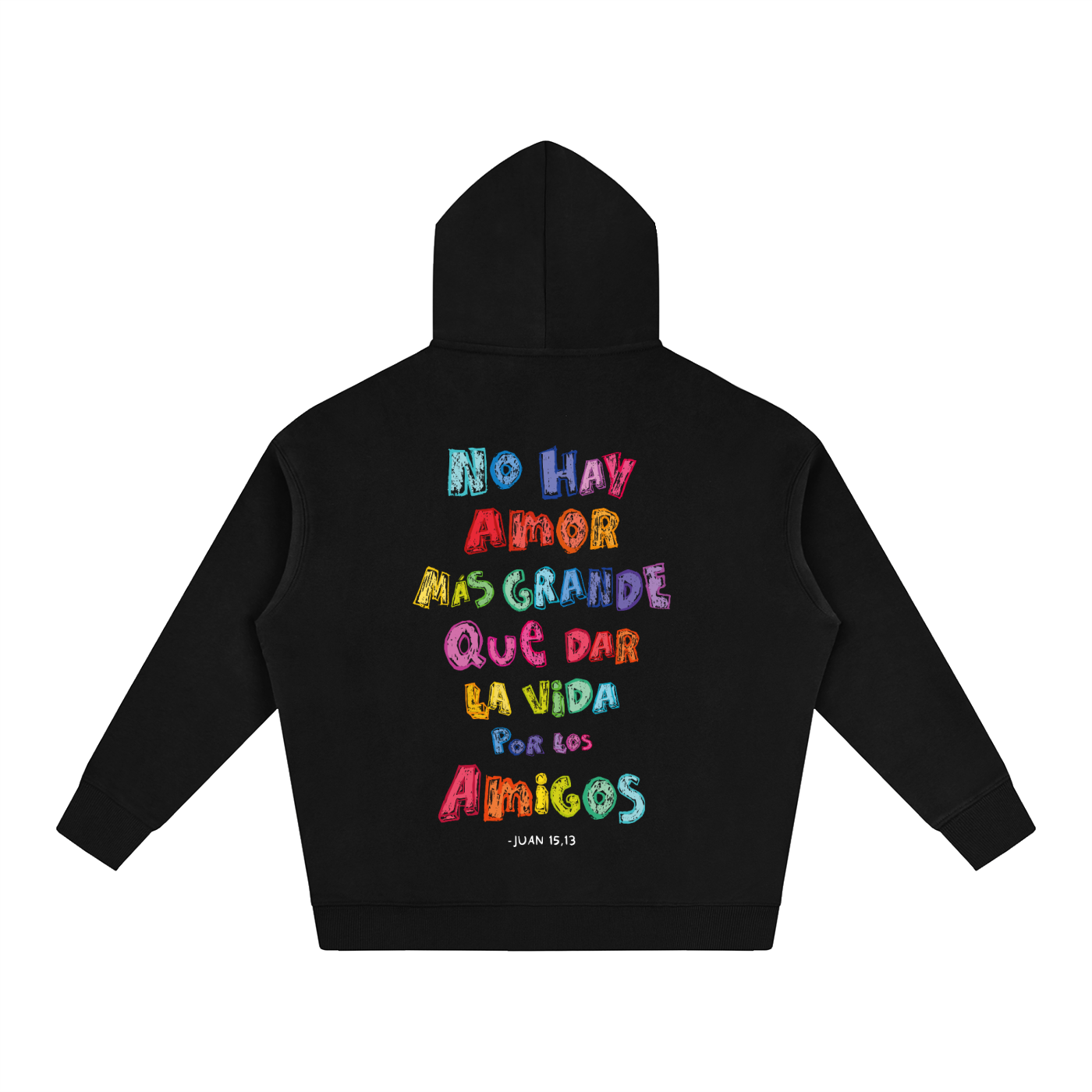 Hoodie "No hay amor mas grande" Negra | Hosanna