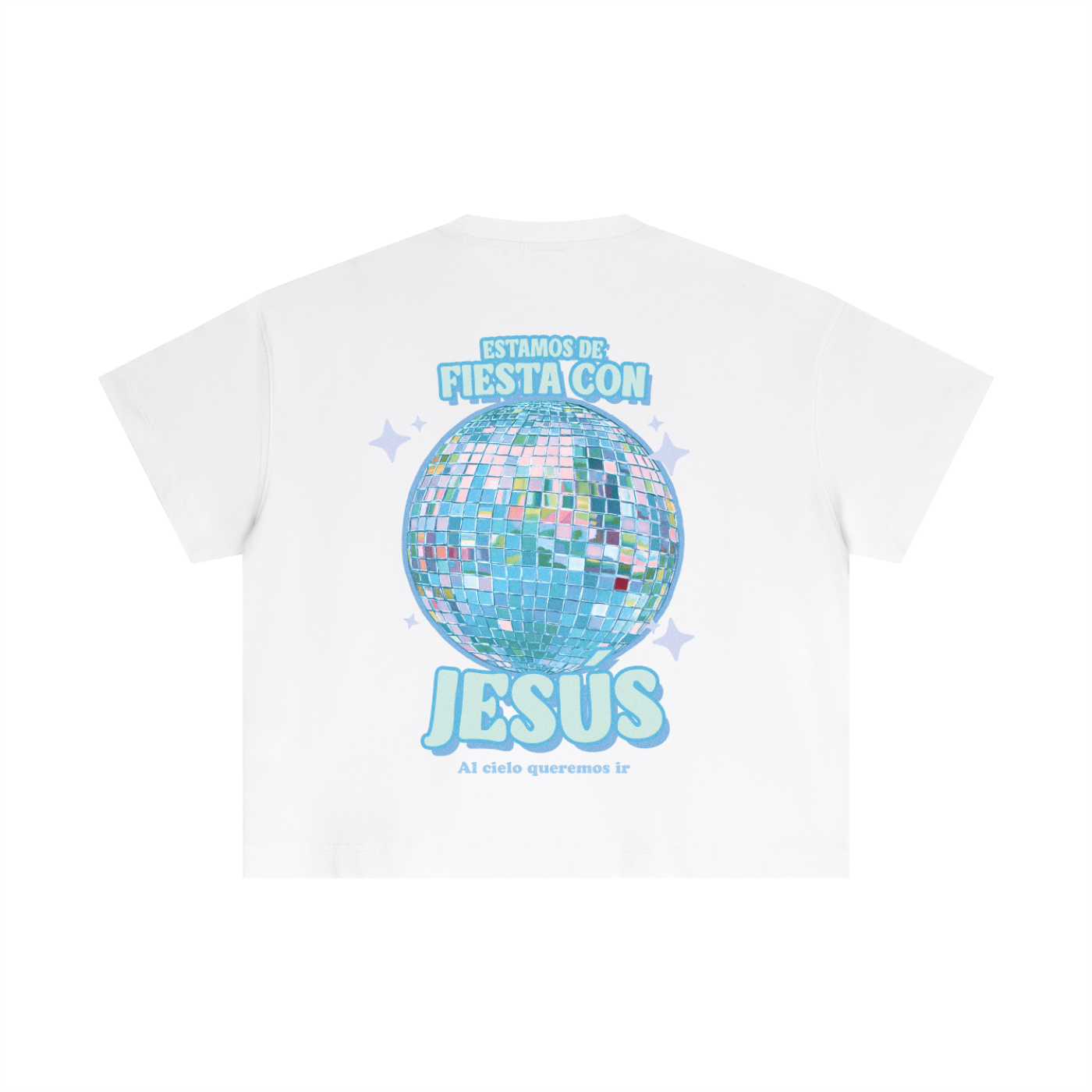 Boxy T-shirt "We want to go to heaven" | Hosanna