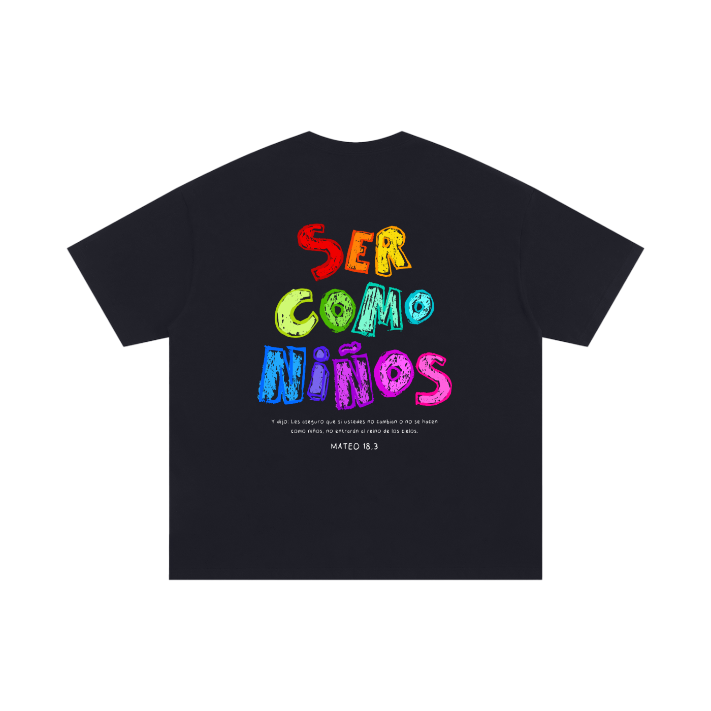 Playera "Ser como Niños" Negra | Hosanna