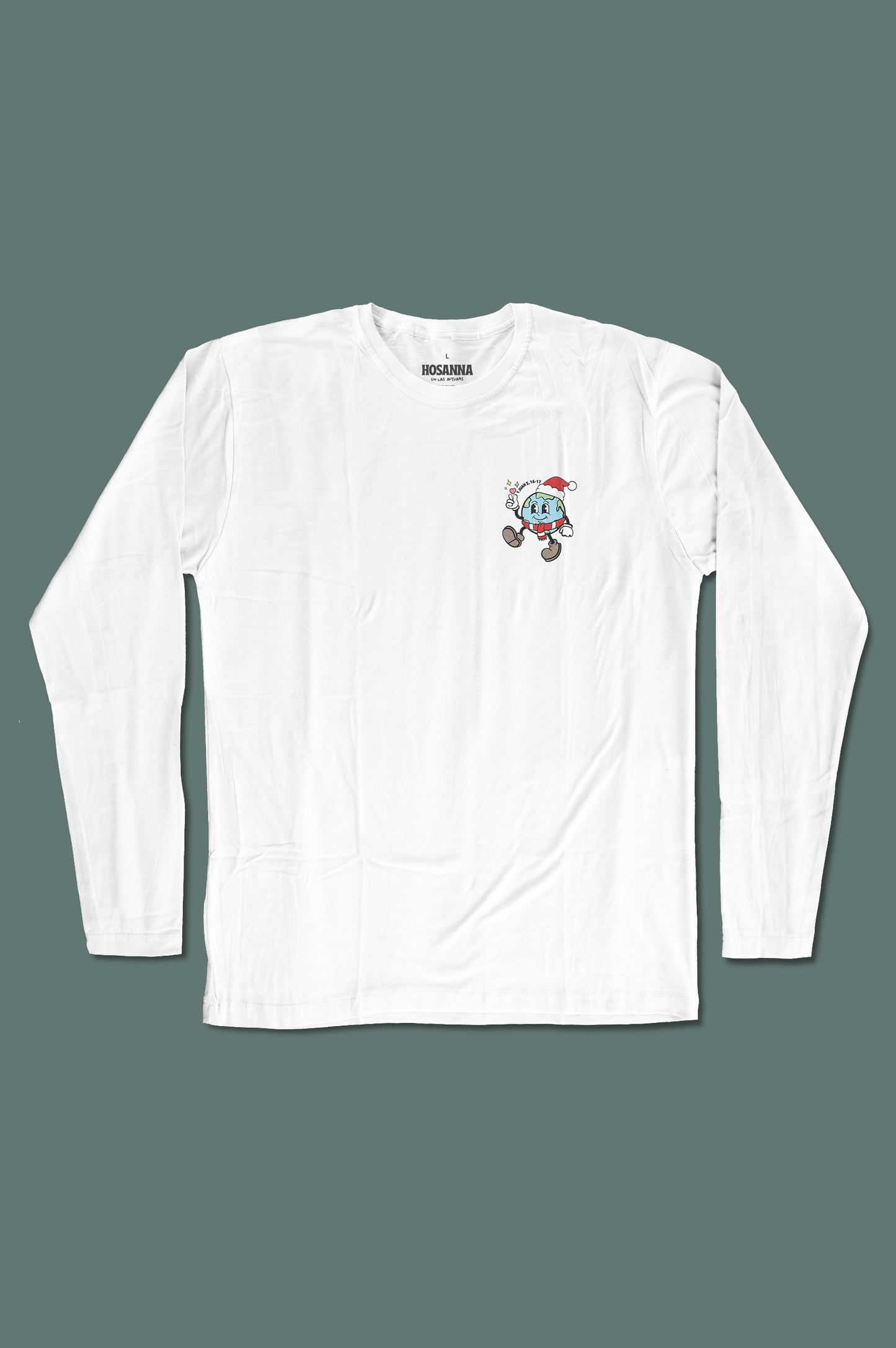 Playera manga larga NO AMEN AL MUNDO — 1 Juan 2, 15–17 - Navidad