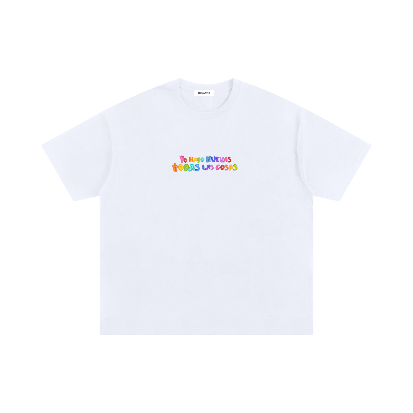 Playera "Nuevas todas las cosas" Blanca | Hosanna