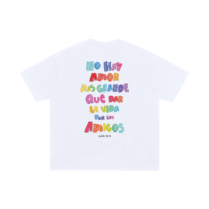 Playera "No hay Amor más Grande" Blanca | Hosanna