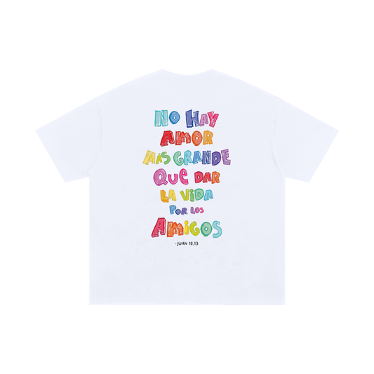 Playera "No hay Amor más Grande" Blanca | Hosanna