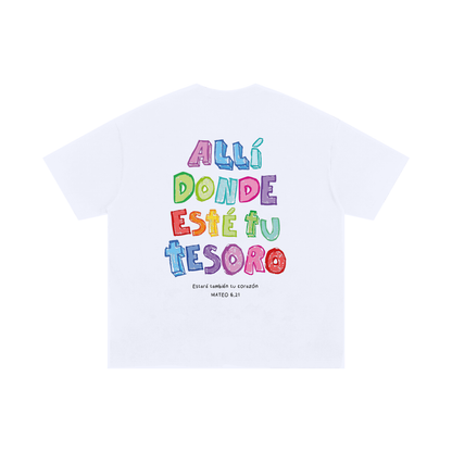 Playera "Tu Tesoro y Corazón" Blanca | Hosanna