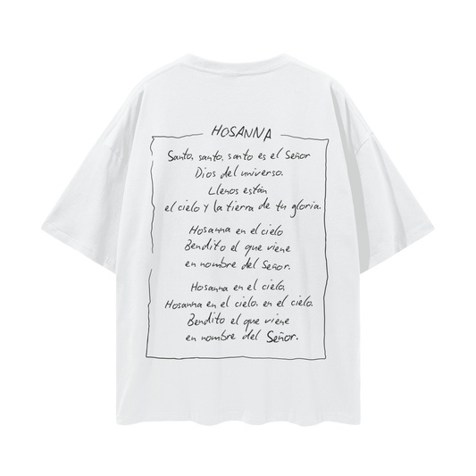 Playera "Bendito el que viene" Blanca | Hosanna
