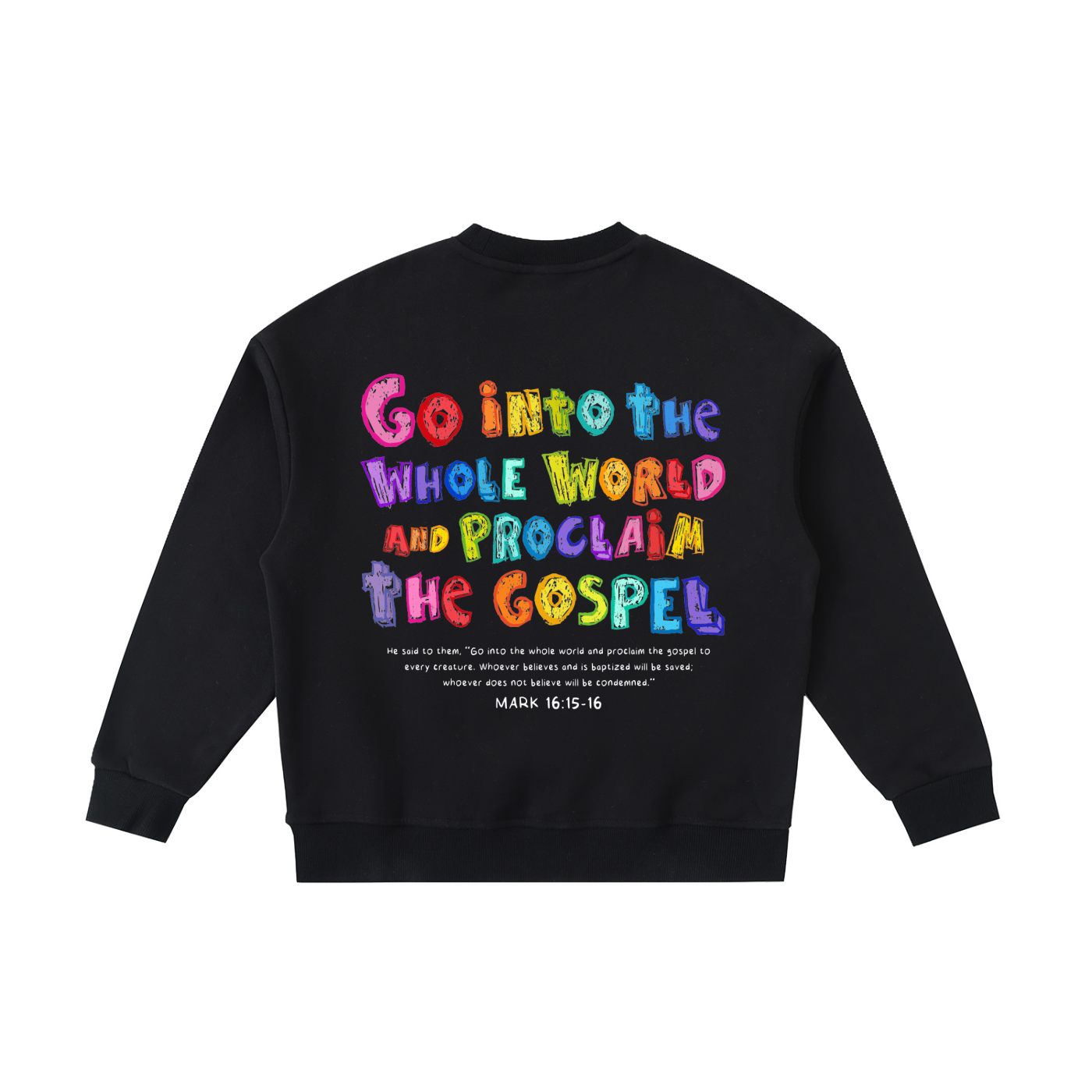 Roots "Go Into The Whole World" Sweatshirt - Black - Kids | Hosanna