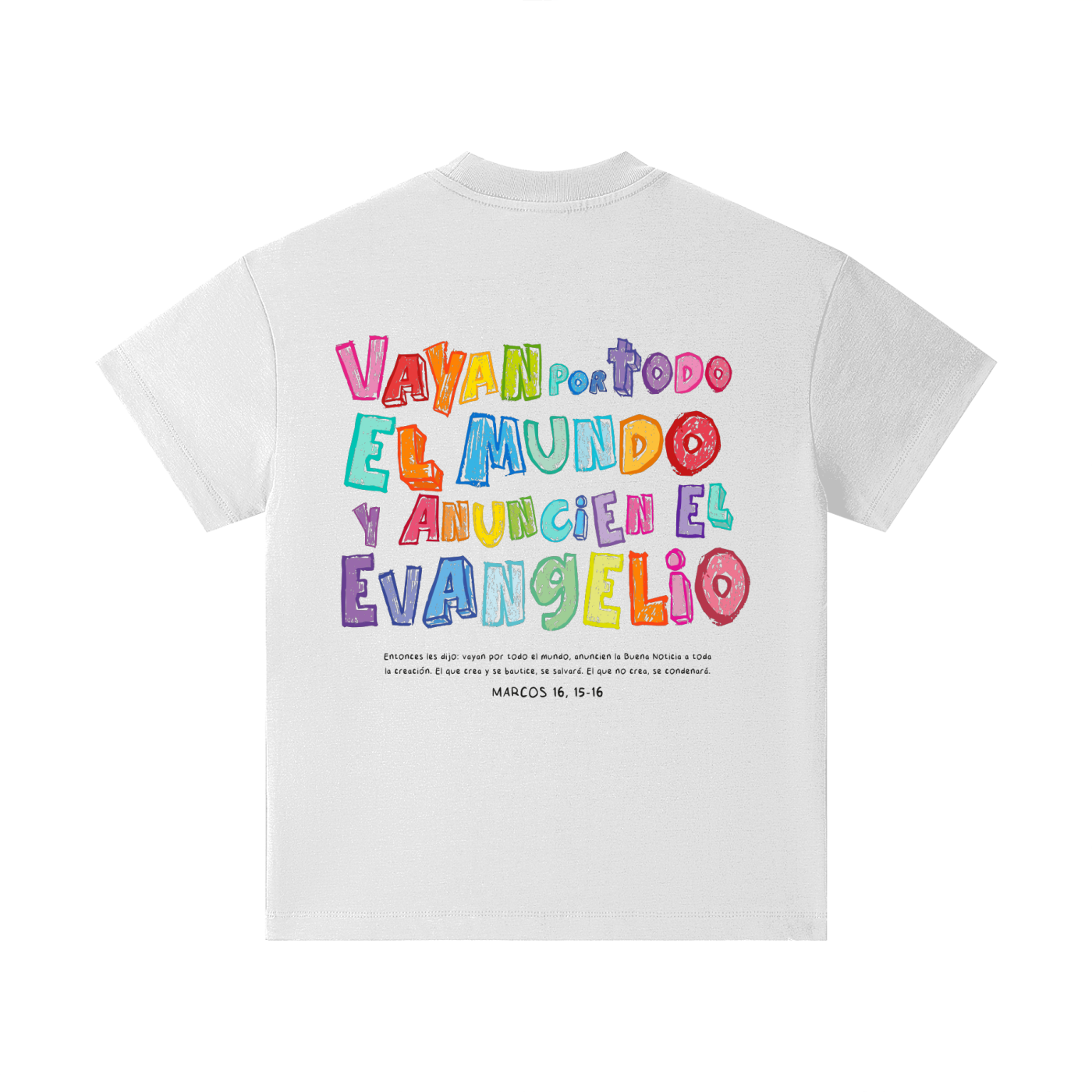 Playera Roots "Vayan por todo el Mundo" Blanca - Niños | Hosanna