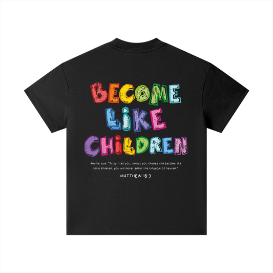 Roots "Become Like Children" T-shirt, Black - Kids