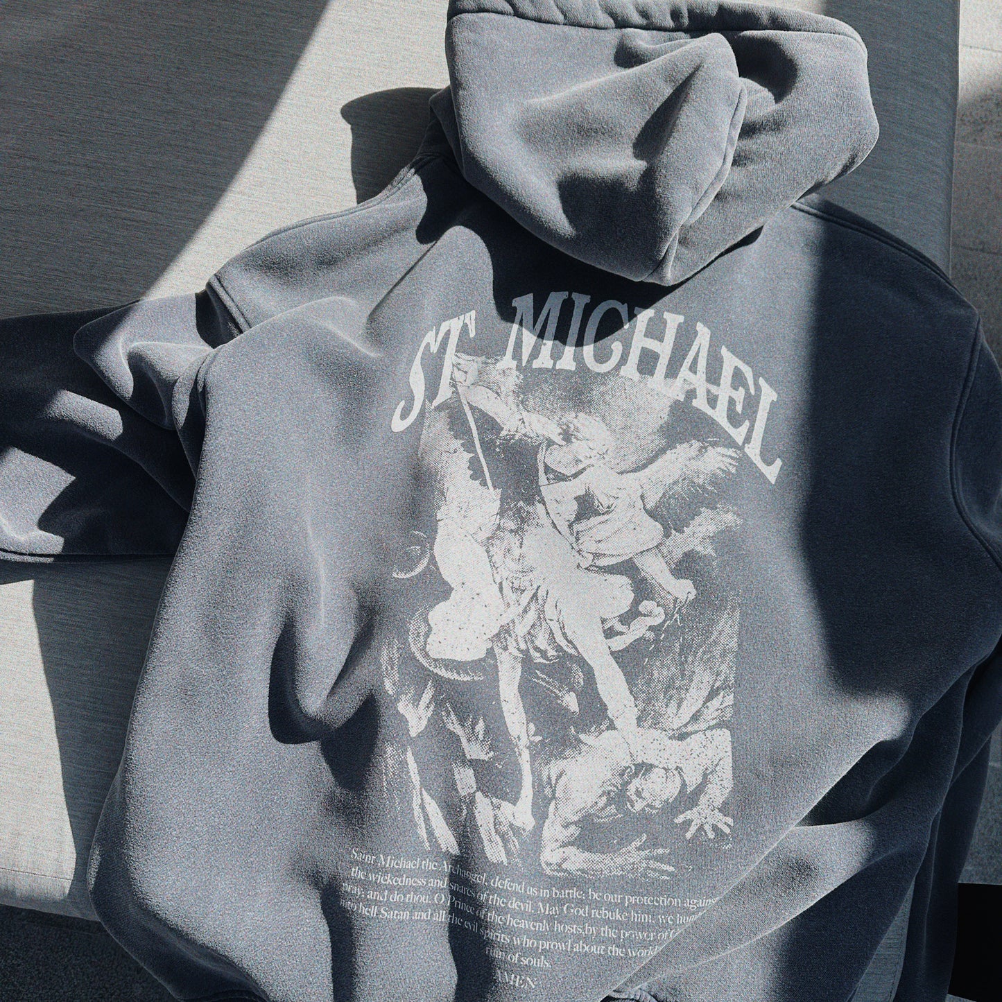 Hoodie Snow Wash "St. Michael Archangel" | Hosanna