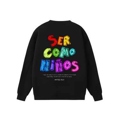 Sudadera "Ser como Niños" Negra | Hosanna
