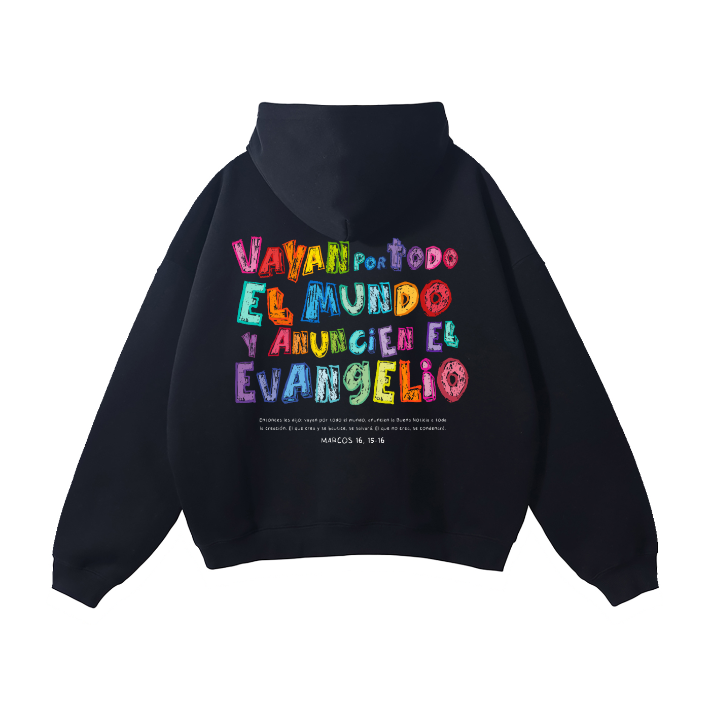 Hoodie "Vayan por todo el Mundo" Negra | Hosanna