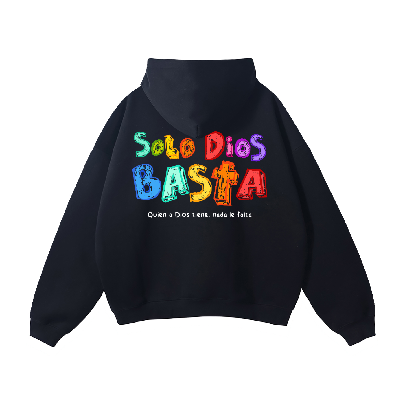 Hoodie "Solo Dios Basta" Negra | Hosanna