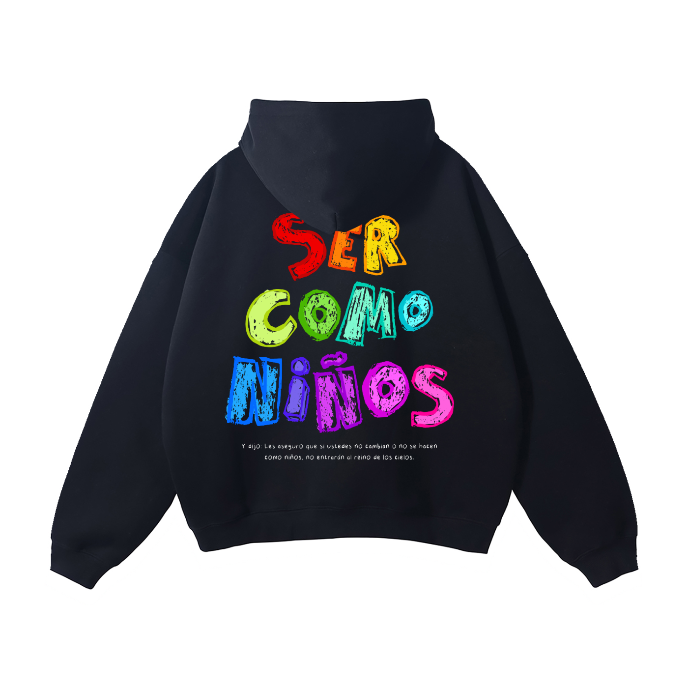 Hoodie "Ser Como Niños " Negra | Hosanna