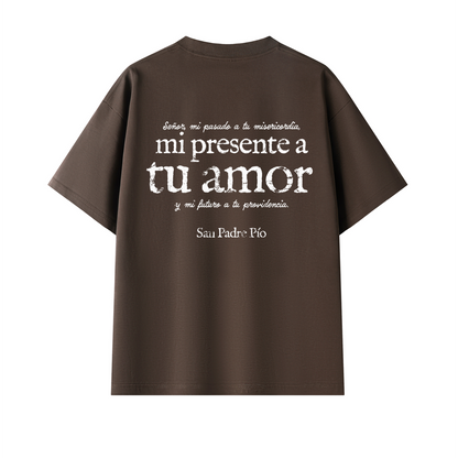 Playera "Padre Pío" Chocolate | Hosanna