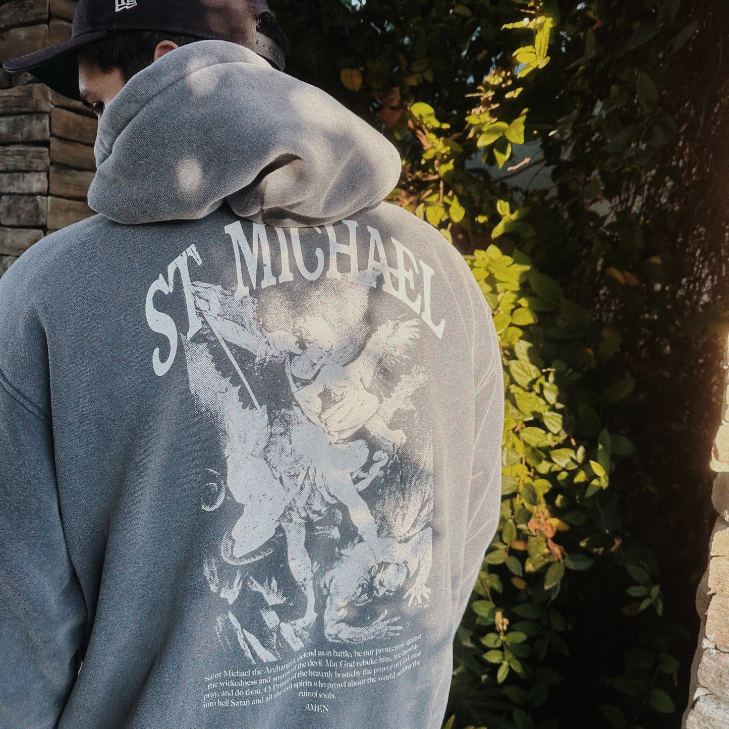 Hoodie Snow Wash "St. Michael Archangel" | Hosanna
