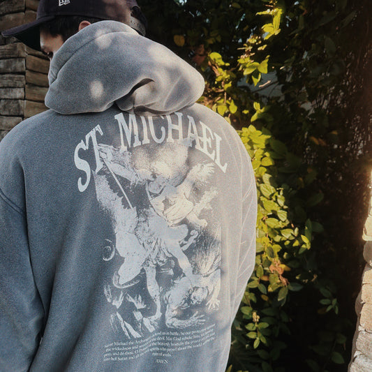Hoodie Snow Wash "St. Michael Archangel" | Hosanna