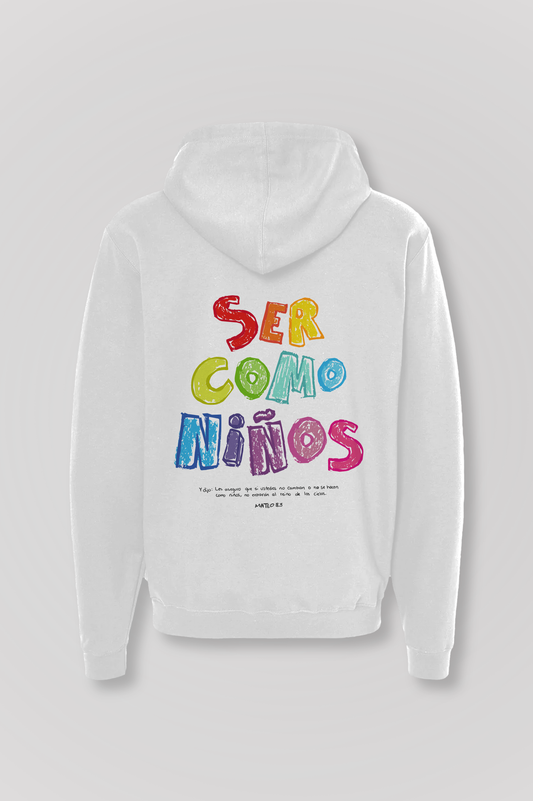 Hoodie SER COMO NIÑOS Joyful Letters