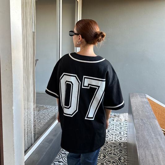 Jersey de Béisbol "07" Negra | Hosanna