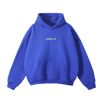 Hoodie  "Jesús - Lucas 5:32" Klein Blue| Hosanna