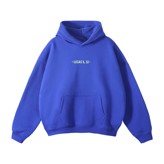 Hoodie  "Jesús - Lucas 5:32" Klein Blue| Hosanna