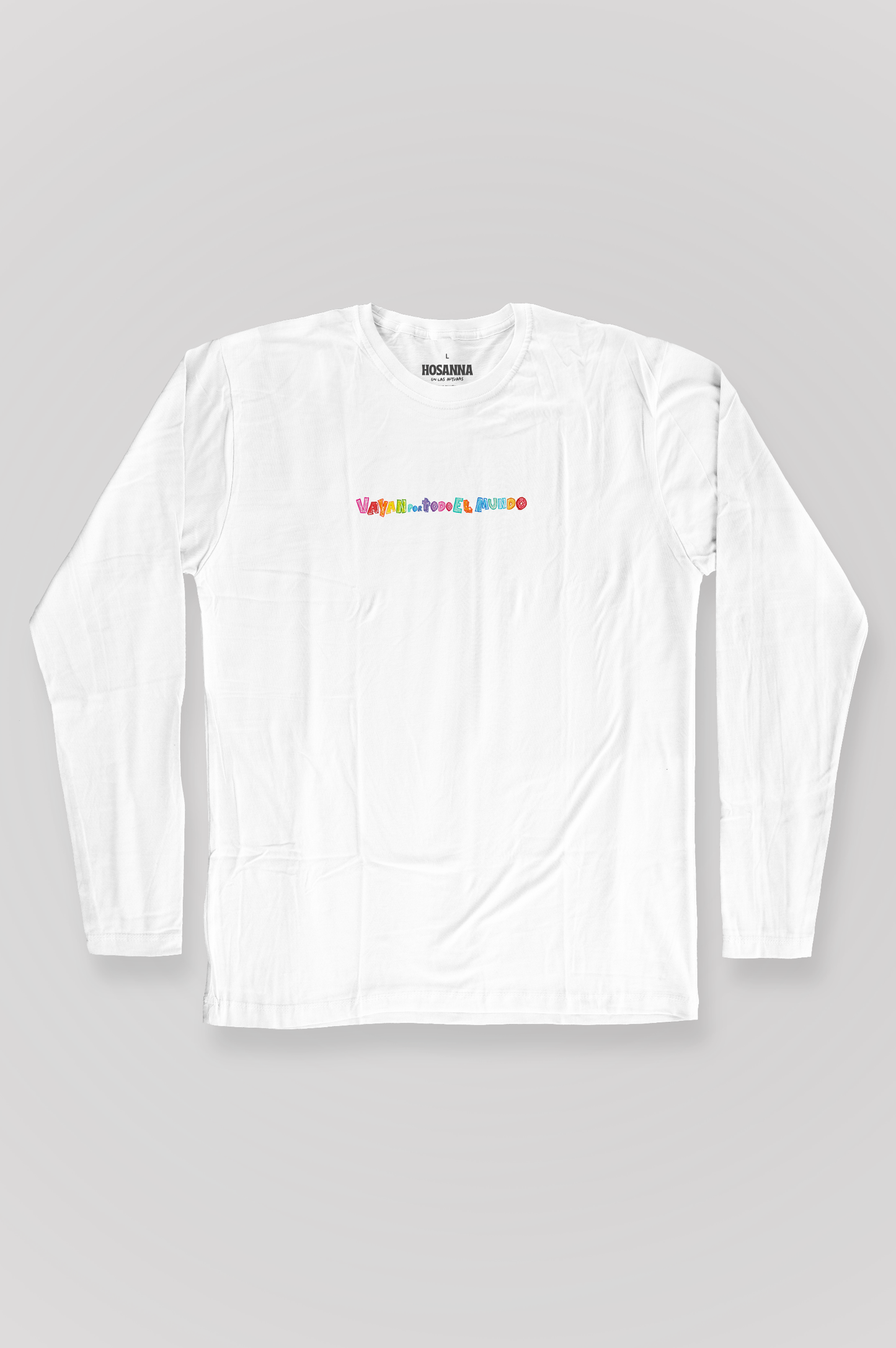 Playera manga larga VAYAN POR TODO EL MUNDO Joyful Letters