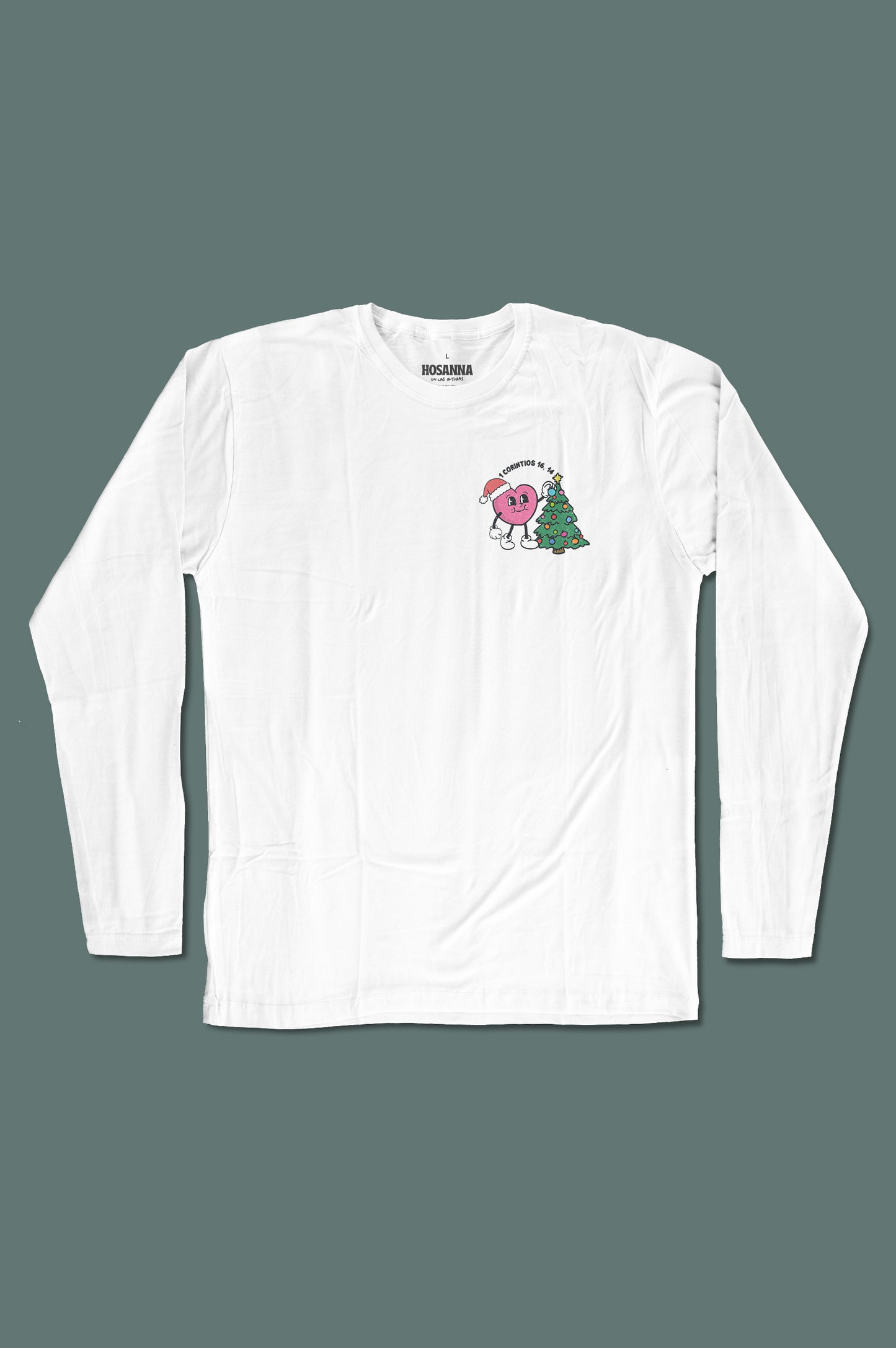 Playera manga larga HÁGANLO CON AMOR — 1 Cor 16,14 - Navidad