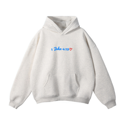 Hoodie Oversized  "Jesus Loved Me First" | Hosanna