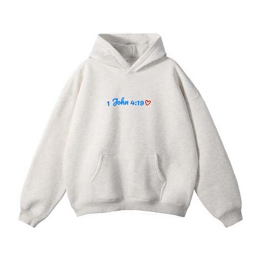 Hoodie Oversized  "Jesus Loved Me First" | Hosanna