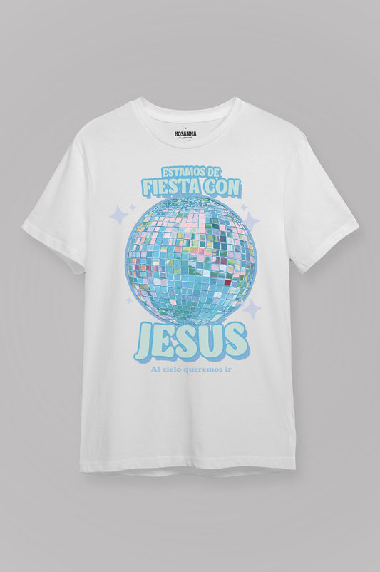 Playera ESTAMOS DE FIESTA CON JESÚS