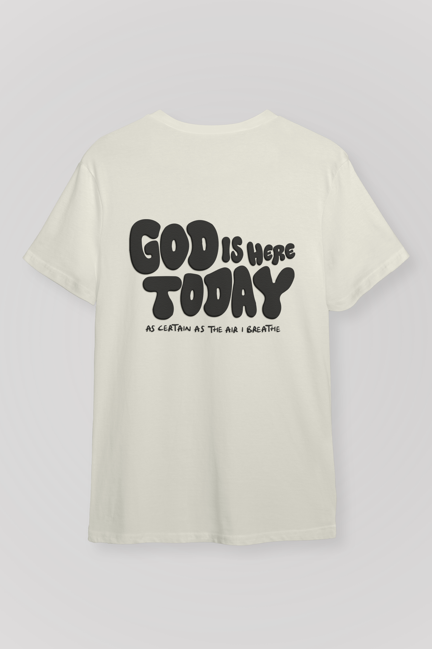 Playera GOD IS HERE TODAY Black 3D