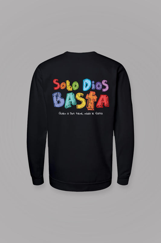 Sudadera básica SOLO DIOS BASTA Joyful Letters