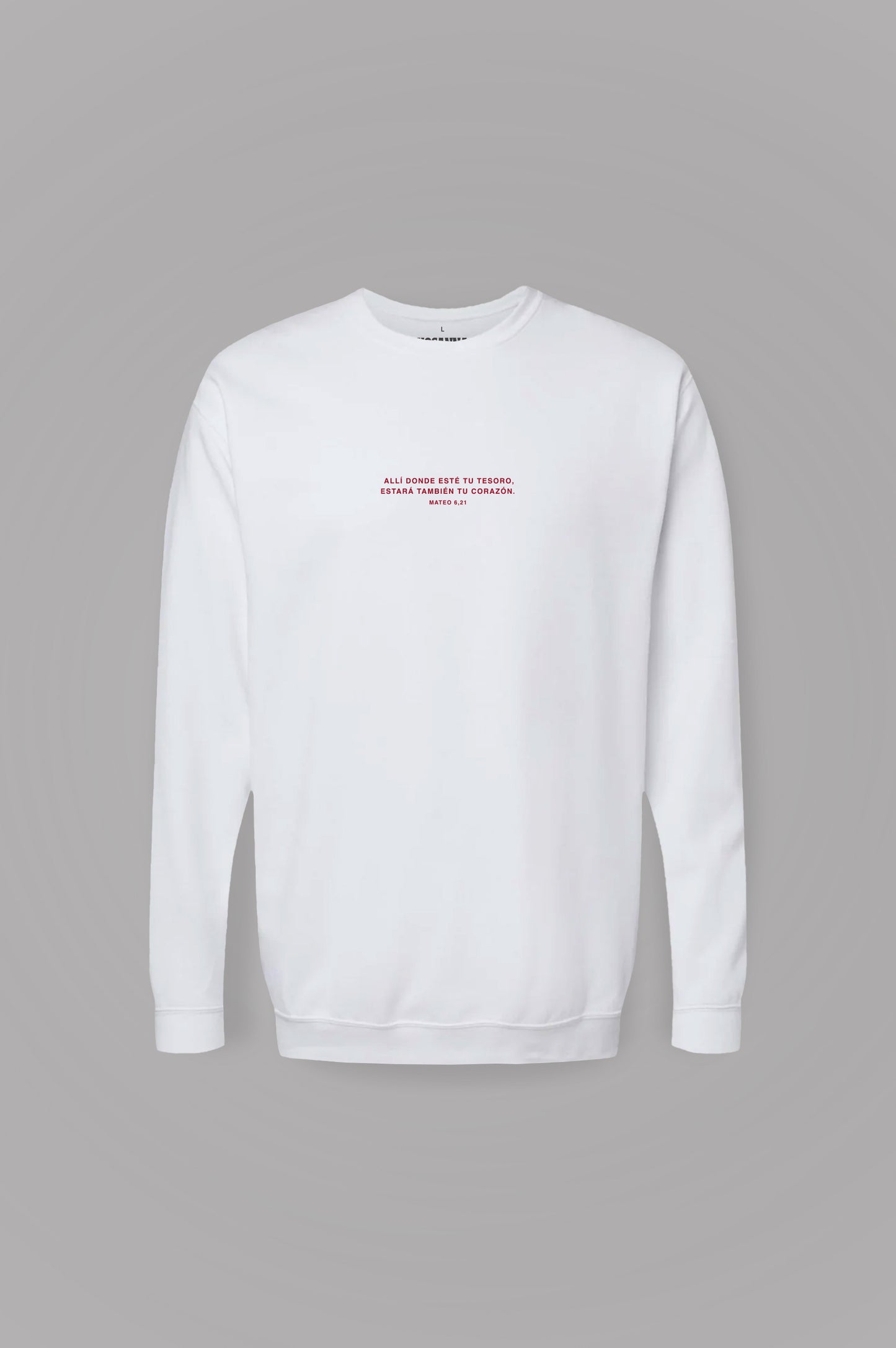 Sudadera básica ALLÍ DONDE ESTÉ TU TESORO