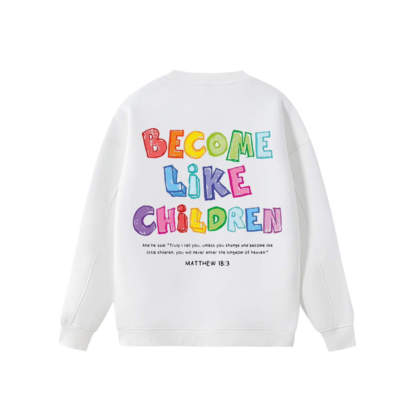 Sudadera "Become Like Children" Blanca | Hosanna