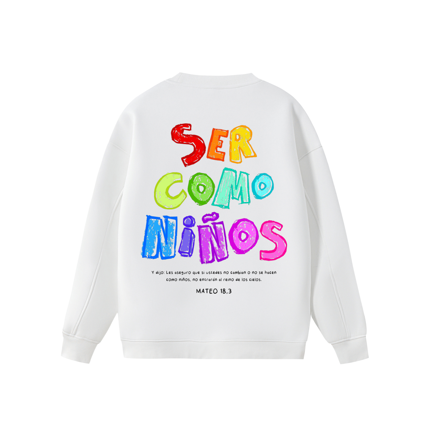 Sudadera "Ser como Niños" Blanca | Hosanna