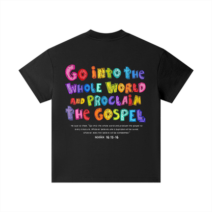Playera Roots "Go Into The Whole World" Negra - Niños | Hosanna