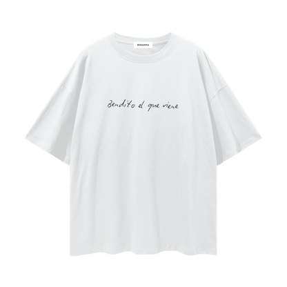 Playera "Bendito el que viene" Blanca | Hosanna