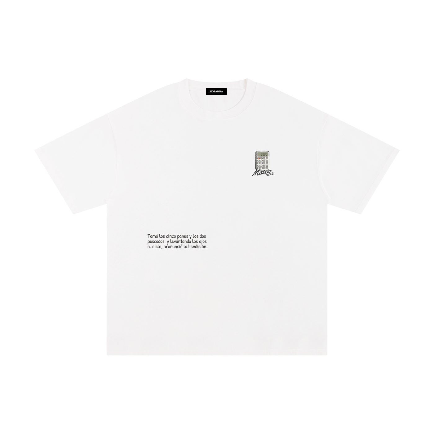 Playera "Calculadora" Blanca | Hosanna