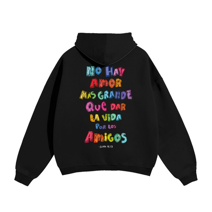 Hoodie "No hay amor mas grande" Negra | Hosanna