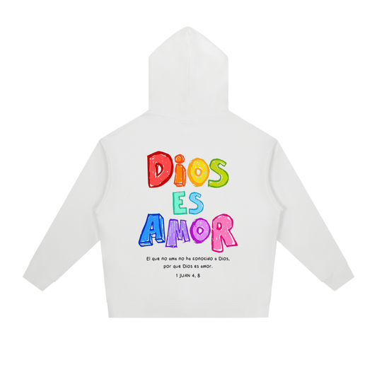 Hoodie "Dios es Amor" Blanca| Hosanna