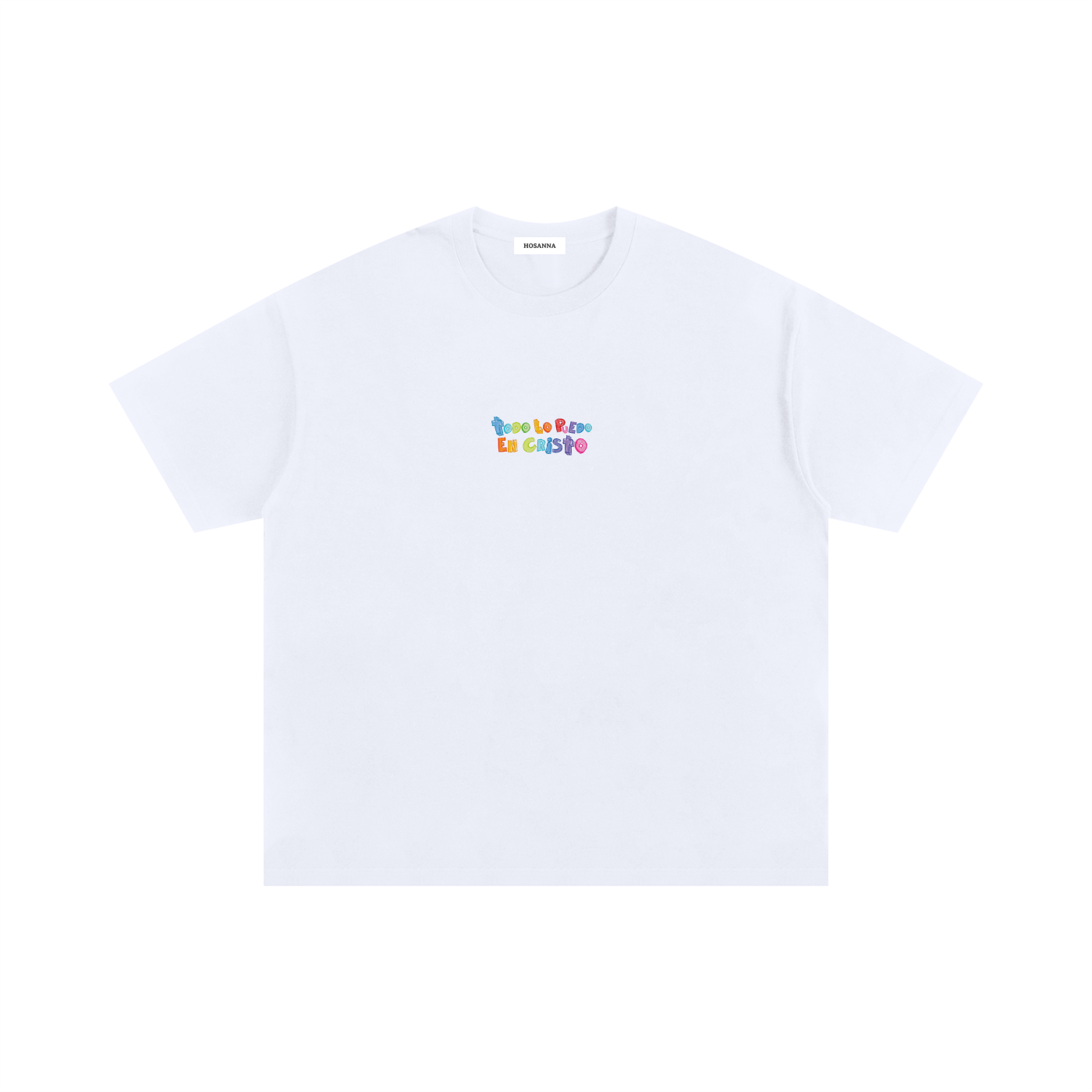 Playera "Todo lo Puedo en Cristo" Blanca | Hosanna