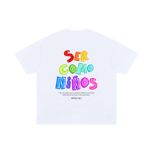 Playera "Ser como Niños" Blanca | Hosanna
