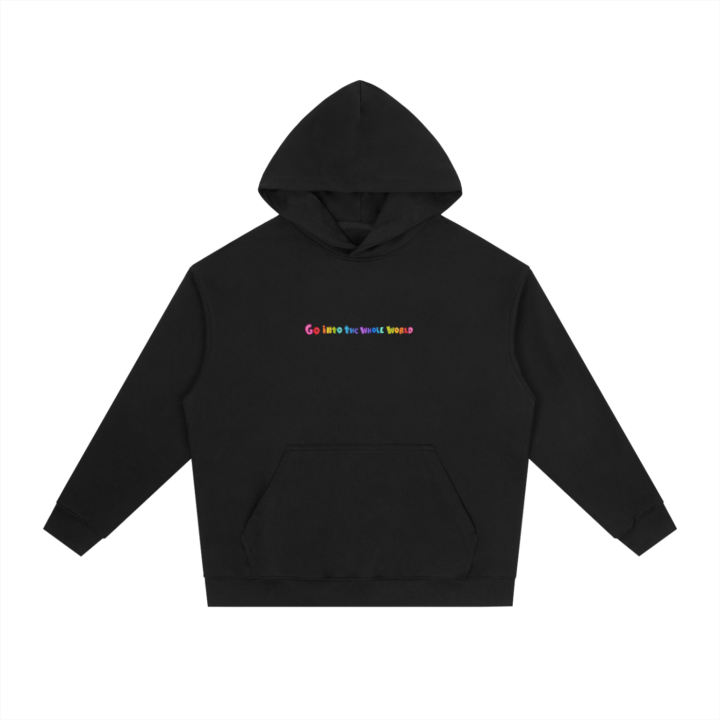 Hoodie "Go Into The Whole World" Negra | Hosanna